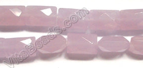 Light Violet Chalcedony Qtz  -  Faceted Rectangles  12"