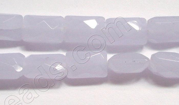 Light Purple Chalcedony Qtz  -  Faceted Rectangles  12"