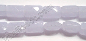 Light Purple Chalcedony Qtz  -  Faceted Rectangles  12"