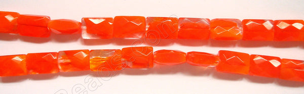 Bright Orange Clear Crystal Qtz  -  Faceted Rectangles  12"