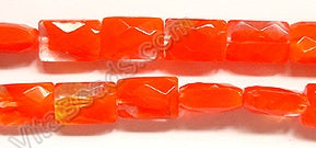 Bright Orange Clear Crystal Qtz  -  Faceted Rectangles  12"