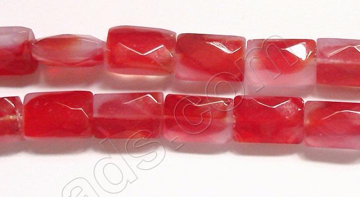 Red & Purple Qtz  -  Faceted Rectangles  12"