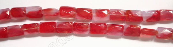 Red & Purple Qtz  -  Faceted Rectangles  12"