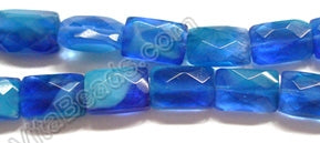 Royal &. Turquoise Qtz  -  Faceted Rectangles  12"