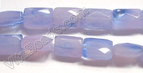 Purple &. Blue Qtz  -  Faceted Rectangles  12"