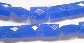 Dark Blue Chalcedony Crystal Qtz  -  Faceted Rectangles  14"
