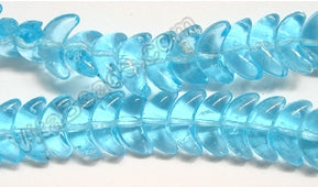 Ocean Blue Crystal Qtz - Banana Shape  4.5"