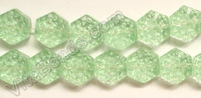 Light Green Crystal Qtz  -  Dotted Flat Diamond 8"