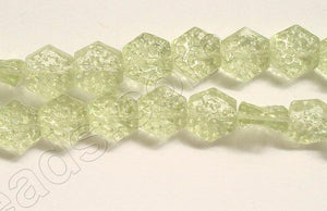Lime Yellow Crystal Qtz  -  Dotted Flat Diamond 8"