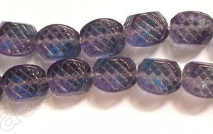 Amethyst and Blue Crystal Qtz  -  Dotted Cube 9"