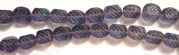 Amethyst and Blue Crystal Qtz  -  Dotted Cube 9"