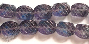Amethyst and Blue Crystal Qtz  -  Dotted Cube 9"
