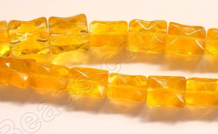 Dark Yellow Crystal Qtz  -  Faceted Cube  8.5"