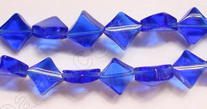 Royal Blue Crystal Qtz  -  Di-drilled Puff Square  8.5"