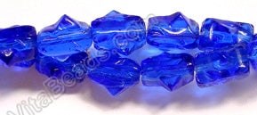 Dark Royal Blue Crystal Qtz - Pointed Diamond  9"