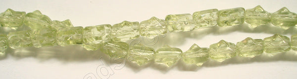 Light Lime Green Crystal Qtz - Pointed Diamond  9"