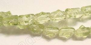 Light Lime Green Crystal Qtz - Pointed Diamond  9"