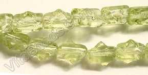 Light Lime Green Crystal Qtz - Pointed Diamond  9"