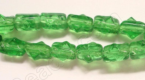 Green Crystal Qtz - Pointed Diamond  9"