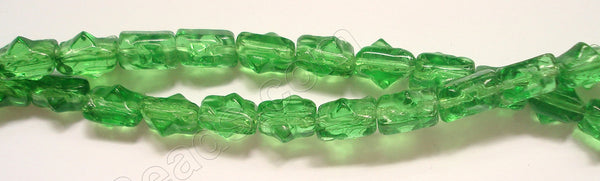 Green Crystal Qtz - Pointed Diamond  9"