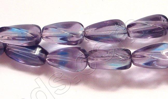 Amethyst and Blue Crystal Qtz  -  Twisted 8.5"