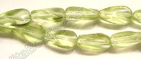 Light Lime Green Crystal Qtz  -  Twisted 8.5"