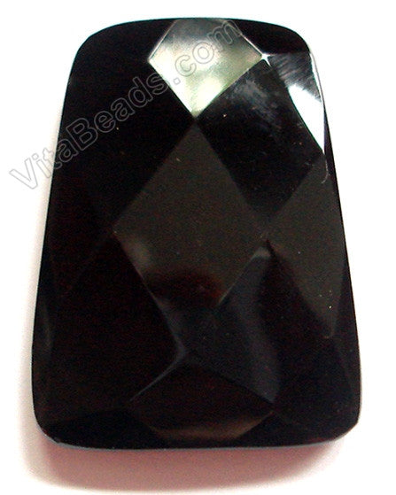 Faceted Pendant - Ladder Black Onyx 30x40mm