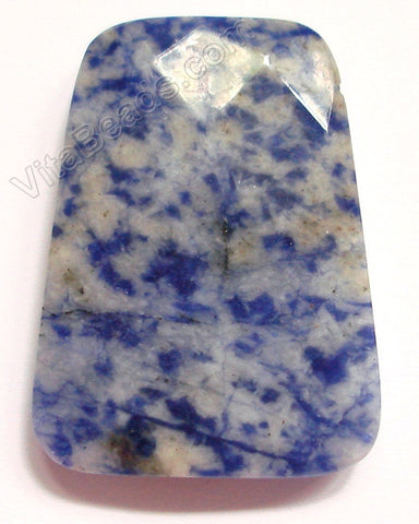 Blue Spot Stone - 30x40mm Faceted Ladder Pendant