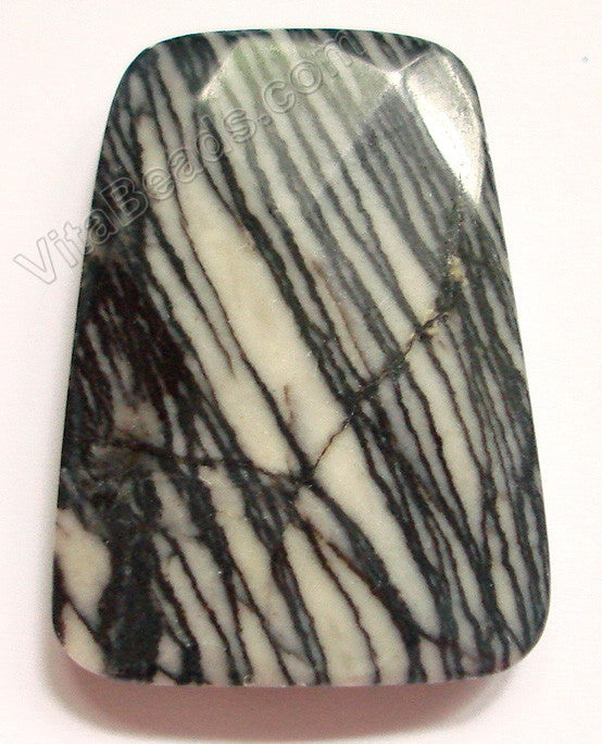 Matrix Jasper - 30x40mm Faceted Ladder Pendant