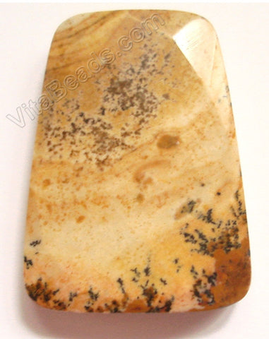 Picture Jasper Dot - 30x40mm Faceted Ladder Pendant