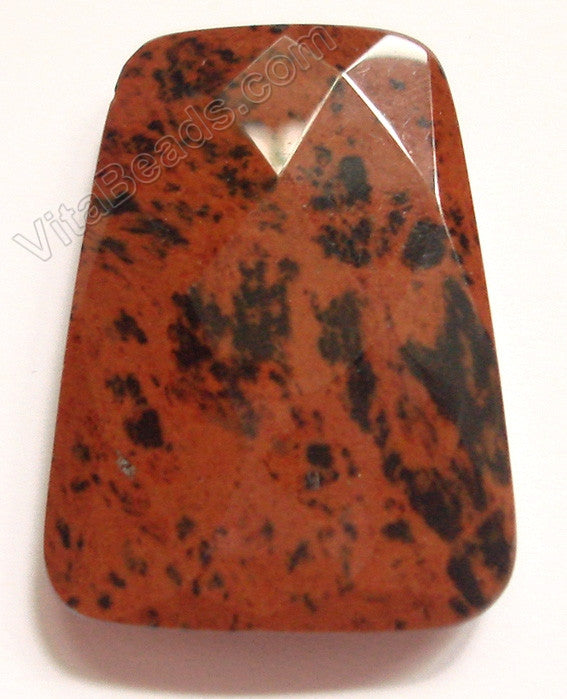 Mahogany Obsidian - 30x40mm Faceted Ladder Pendant