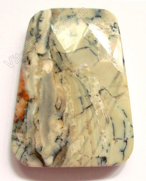 Faceted Pendant - Ladder Africa Opal - 30 x 40 mm