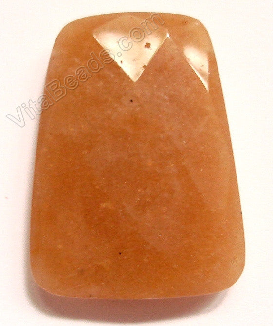 Red Aventurine Light - 30x40mm Faceted Ladder Pendant