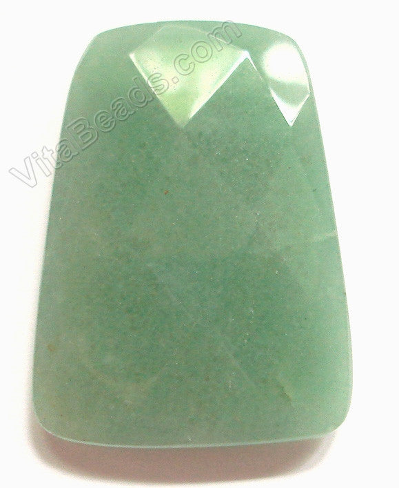 Green Aventurine Light - 30x40mm Faceted Ladder Pendant