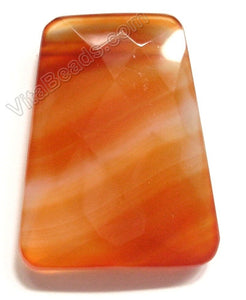 Natural Carnelian - 30x40mm Faceted Ladder Pendant