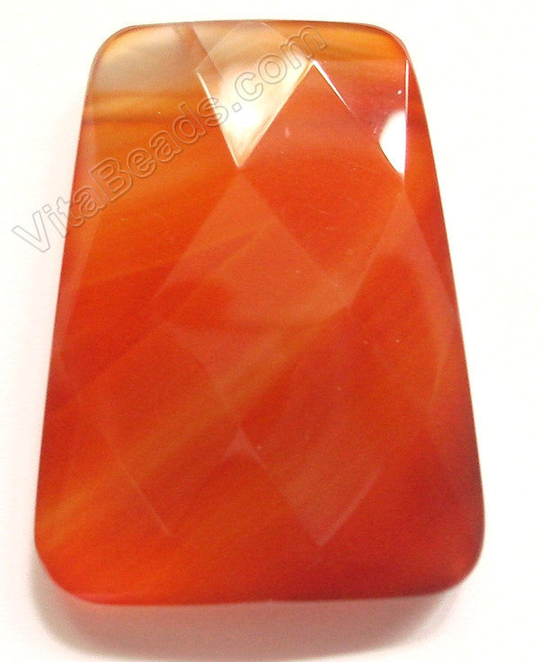 Carnelian Light - 30x40mm Faceted Ladder Pendant