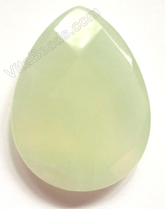 Faceted Pendant - Briolette - New Jade - Light