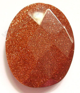 Goldstone - Faceted Oval Pendant