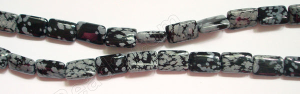 Snowflakes Obsidian - Puff Rectangle 16"