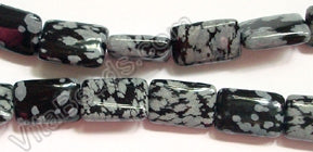 Snowflakes Obsidian - Puff Rectangle 16"