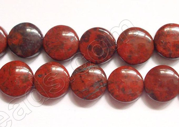 Poppy Jasper  -  Puff Coins  16"