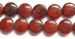 Poppy Jasper  -  Puff Coins  16"