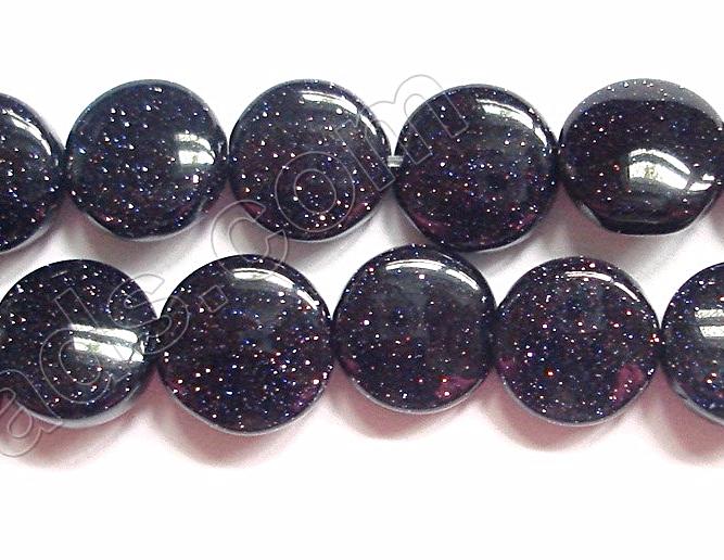 Blue Goldstone  -  Puff Coins  16"