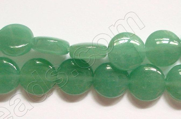 Green Aventurine (Dark)  -  Puff Coins  16"