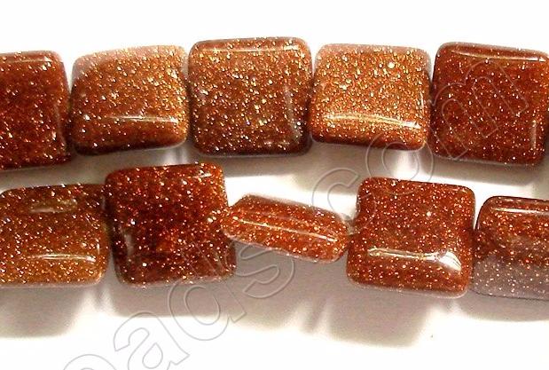 Goldstone (Brown)  -  Puff Squares  16"