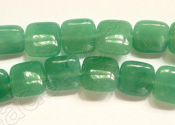 Green Aventurine (Dark)  -  Puff Squares  16"