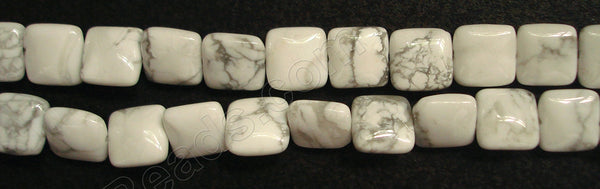 Howlite White  -  Puff Squares  16"