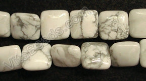 Howlite White  -  Puff Squares  16"