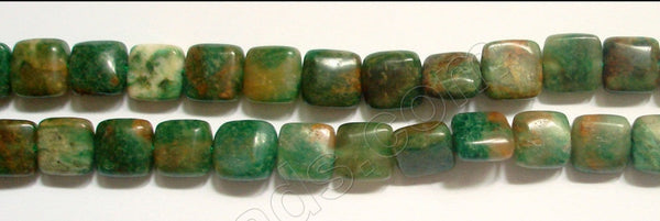 Africa Jade with Brown   -  Puff Square  16"     8 x 8 mm  - $ 5.00    /   50 pc    Add to Cart