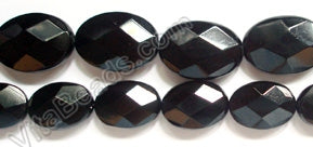 Black Onyx  -  Faceted Oval  16"